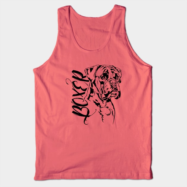 German Boxer dog portrait Tank Top by wilsigns